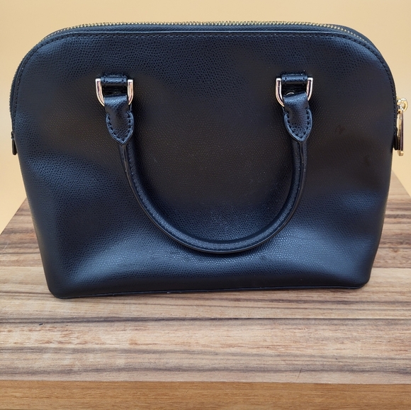 Michael Kors Black Satchel with Gold Finishes Including 4 Bottom Feet - Picture 2 of 8